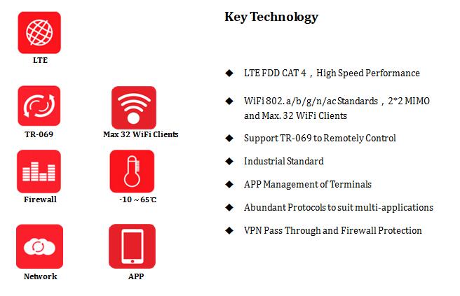 Indoor Cat4/6 CPE Router Dual Band Wifi Frequency 150mbps High Speed Rate