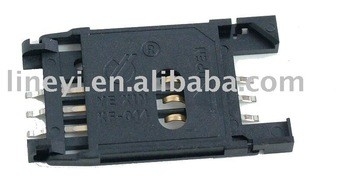 KF014 6 Pin ABS 500VDC ISO9001 SIM Card Connectors