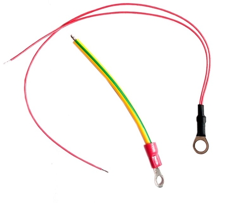 Pre-insulated Terminal rv2-4 RNB3-5 Naked Crimp Ring Terminal with Yellow Green Ground Wire Harness