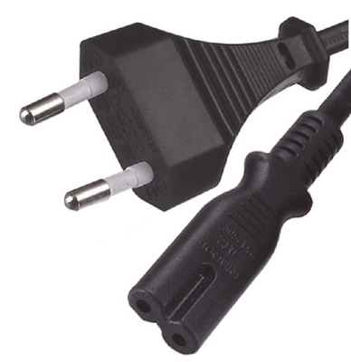 1.8m 2 Plug Cable Wire Harness , IRAM 2 Pole Power Cord