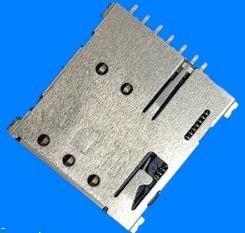H1.37mm 6P 7P micro sIM connector with CD terminal