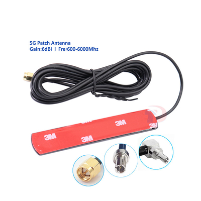 600 - 6000MHz 3M Sticker 6dBi External 5G Antenna With RG174 Cable
