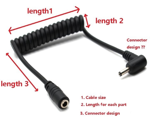 4-pin plug and connector TPU flexible Coiled phone cord with spiral cable telephone cords