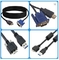 USB 2.0 male plug with stress relief 4pin bare end cable assembly for computer peripherals