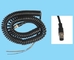RJ12 4P4C Crystal Connectors wtih TPU Coiled Cable 2.0*4.6MM Telephone Cord