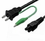 Brazil Electrical Power Cable 2 Pin INMETRO Approval with BY2-10 Plug With Cable End Tinned