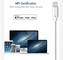 White MFi Data Transfer USB Phone Charging Cable