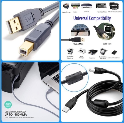 Type C Phone 3 In 1 USB Cable , 2 Meters Fast Charging Wire