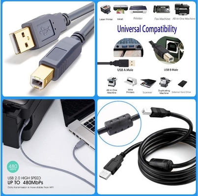 Type C Phone 3 In 1 USB Cable , 2 Meters Fast Charging Wire