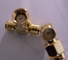 Gold Plated Three Way SMA RF Connectors For Routers