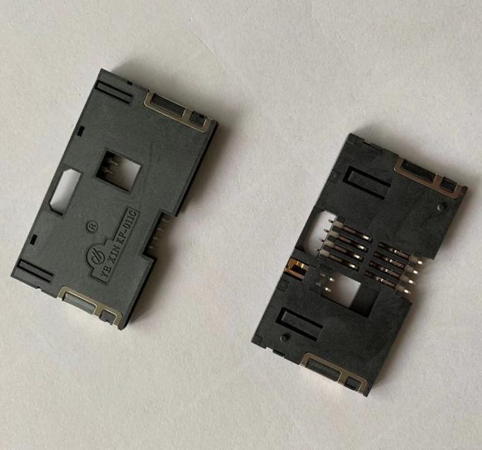 500VDC KF011C 8 Pin Smart Card Connectors , IC Card Connector
